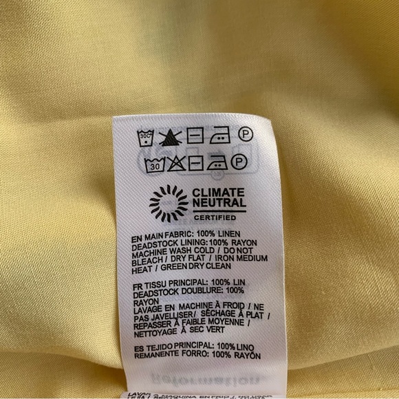 NWT Reformation Everett Linen Tiered Midi Maxi Dress Radiance Yellow Floral - Picture 9 of 9